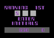 Cyclons for Commodore 64 - Enter your initials in the high score table!