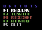 Cyclons for Commodore 64 - Game options.