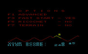 Cyclons for Commodore VIC-20 - Game options.