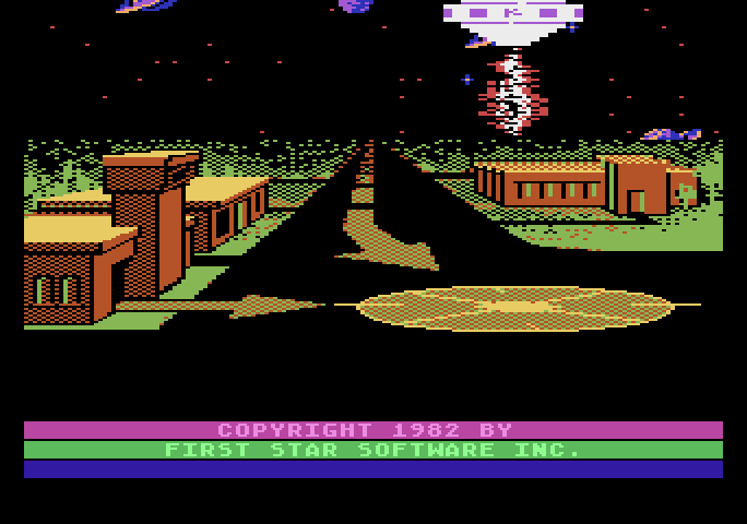 Astro Chase Atari 5200 Screenshot: Copyright 1982...the game is about to begin...