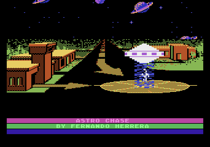 Astro Chase Atari 5200 Screenshot: Title screen.