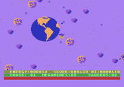 Astro Chase for Atari 5200 - I'm hit! The screen flashes different colors...