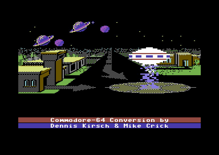 Astro Chase Commodore 64 Screenshot: Game credits.