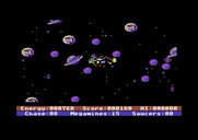 Astro Chase for Commodore 64 - Crash! I've been hit...
