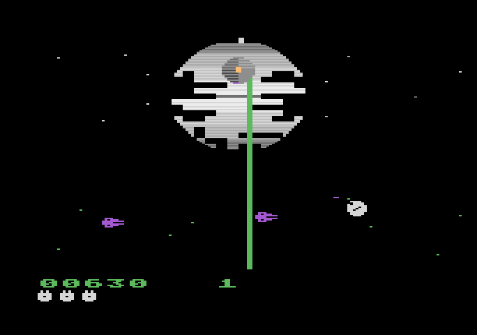Star Wars: Return of the Jedi - Death Star Battle Atari 5200 Screenshot: The death star fights back...
