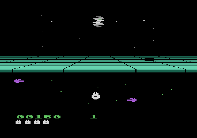 Star Wars: Return of the Jedi - Death Star Battle Atari 5200 Screenshot: The shield is down, now's your chance to attack!