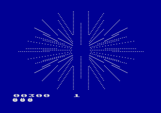 Star Wars: Return of the Jedi - Death Star Battle Atari 5200 Screenshot: Warping towards the death star.