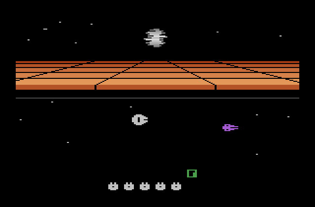 Star Wars: Return of the Jedi - Death Star Battle Atari 2600 Screenshot: Game start.