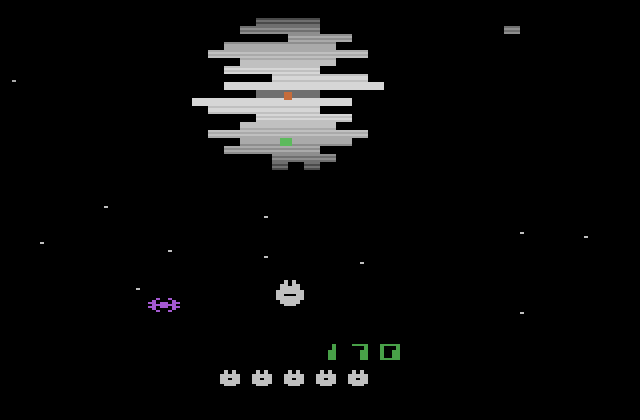 Star Wars: Return of the Jedi - Death Star Battle Atari 2600 Screenshot: Arrived at the death star, commence attack!
