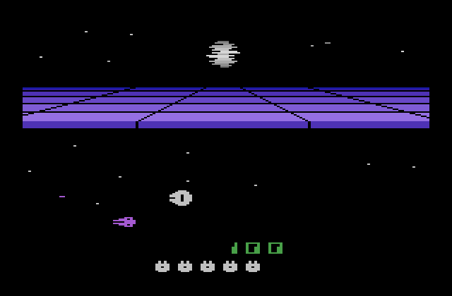 Star Wars: Return of the Jedi - Death Star Battle Atari 2600 Screenshot: The shield is down! But I don't see an opportunity to attack...