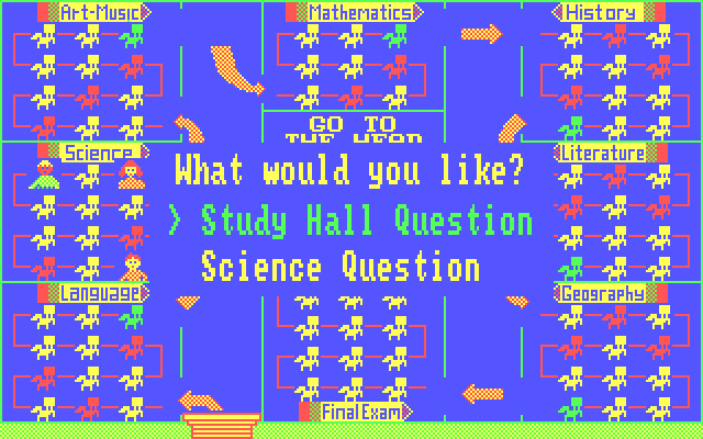 Go to the Head of the Class IBM PC/Compatibles Screenshot: Do you want a study hall question?