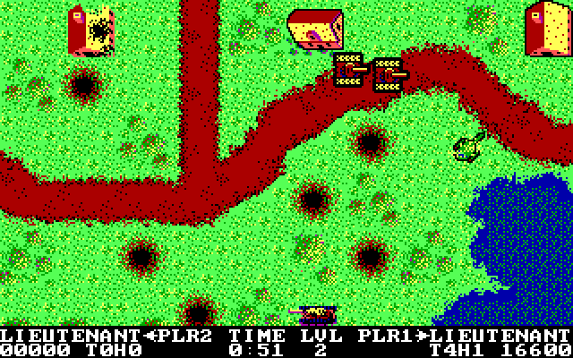 Sarge IBM PC/Compatibles Screenshot: My tank is destroyed, so I have to fly the chopper now...
