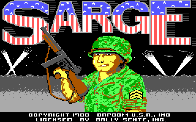 Sarge IBM PC/Compatibles Screenshot: Title screen.