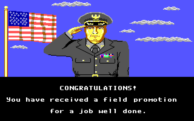 Sarge IBM PC/Compatibles Screenshot: I have been promoted!