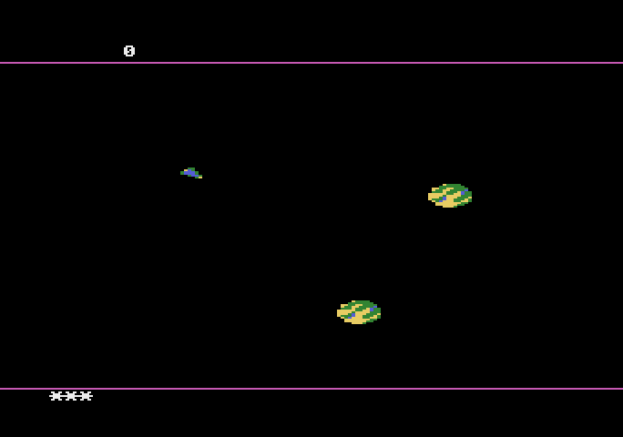 Meteorites Atari 5200 Screenshot: Game start.