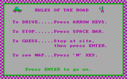 Road Rally U.S.A. for IBM PC/Compatibles - Here's the rules of the road...