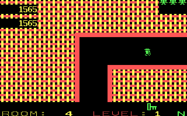 Shamus IBM PC/Compatibles Screenshot: Destroyed all of the enemies, now it's safe to traverse this corner...