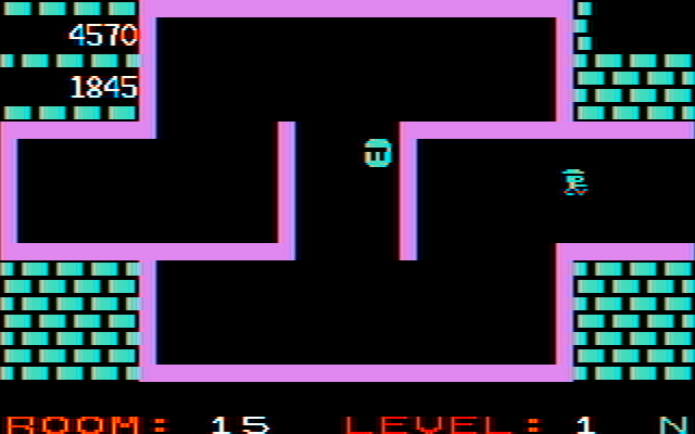 Shamus IBM PC/Compatibles Screenshot: When the screen flashes a different color then Shadow will be arriving shortly!