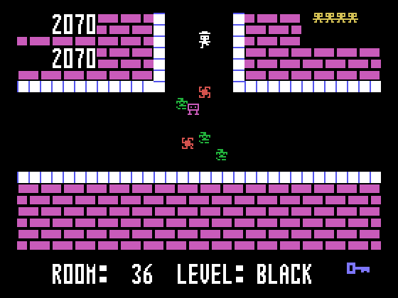 Shamus TI-99/4A Screenshot: Yikes, this path is dangerous!
