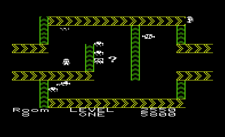 Shamus Commodore VIC-20 Screenshot: A question mark! Could be a clue...
