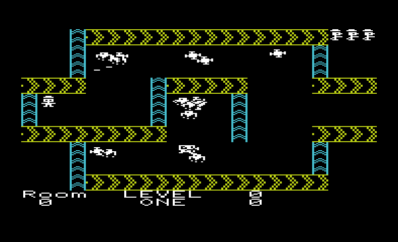Shamus Commodore VIC-20 Screenshot: Game start.