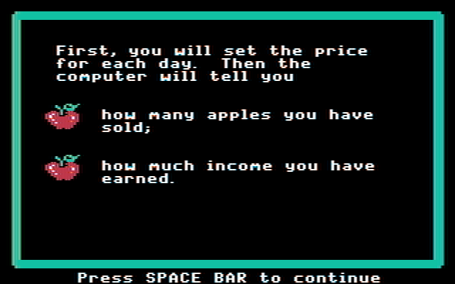 Market Place, The IBM PC/Compatibles Screenshot: Here's how to play the game...