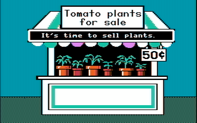 Market Place, The IBM PC/Compatibles Screenshot: It's time to sell plants!