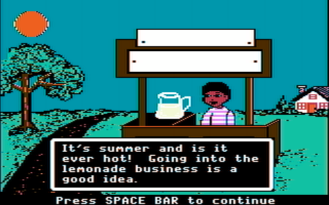 Market Place, The IBM PC/Compatibles Screenshot: Looks like lemonade is a good business to get into...