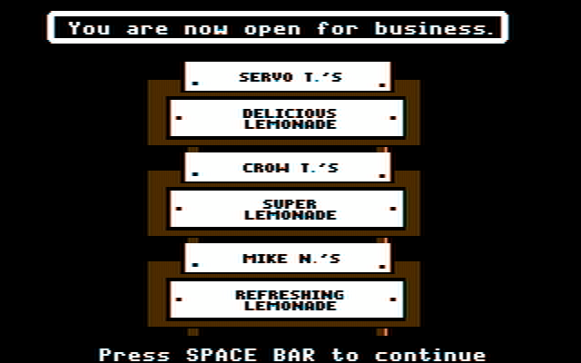 Market Place, The IBM PC/Compatibles Screenshot: Time to open for business!
