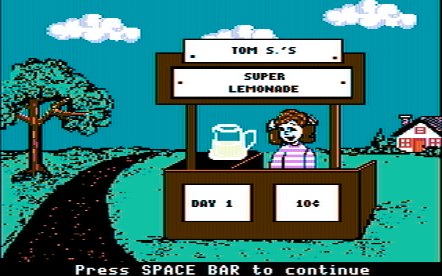 Market Place, The IBM PC/Compatibles Screenshot: Selling some lemonade...