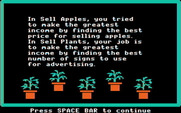 Market Place, The for IBM PC/Compatibles - Instructions for selling plants.