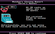 Market Place, The for IBM PC/Compatibles - At the end of the day the game sums up how sales went...