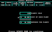 Market Place, The for IBM PC/Compatibles - Answer some questions to figure out your sales report.