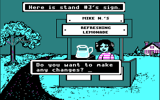 Market Place, The IBM PC/Compatibles Screenshot: You can setup several lemonade stands.