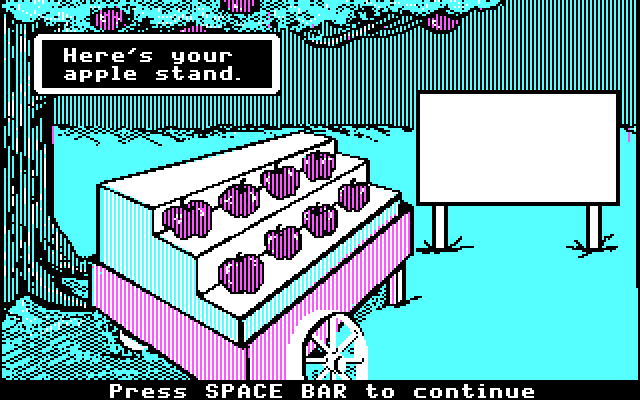 Market Place, The IBM PC/Compatibles Screenshot: Welcome to the apple business...