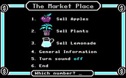 Market Place, The for IBM PC/Compatibles - The Market Place menu.