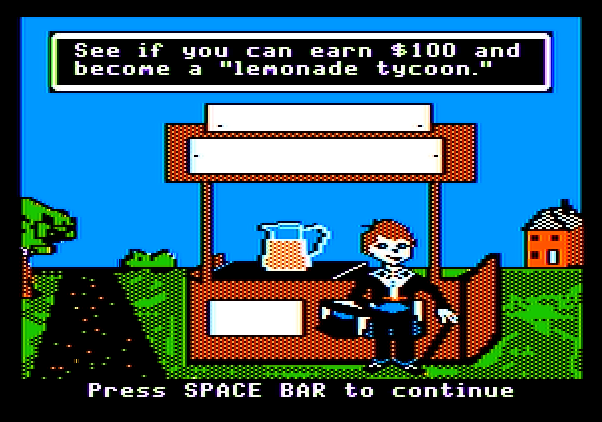 Market Place, The Apple II Screenshot: Can you become a lemonade tycoon?