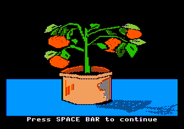Market Place, The Apple II Screenshot: Get ready to sell tomatoe plants.