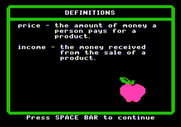 Market Place, The for Apple II - First, view a few definitions...