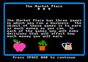 Market Place, The for Apple II - About the game.