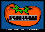 Market Place, The for Apple II - On the first day the class sold 5 plants.