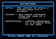 Market Place, The for Apple II - First, a few definitions...