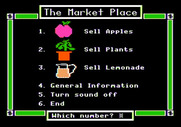 Market Place, The for Apple II - The main menu.