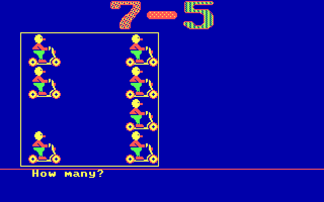 ArithMAGIC: Subtraction IBM PC/Compatibles Screenshot: On to the next question...