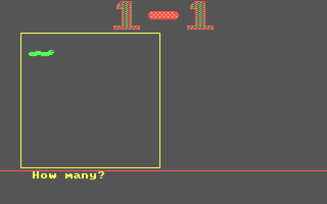 ArithMAGIC: Subtraction IBM PC/Compatibles Screenshot: The next question is...