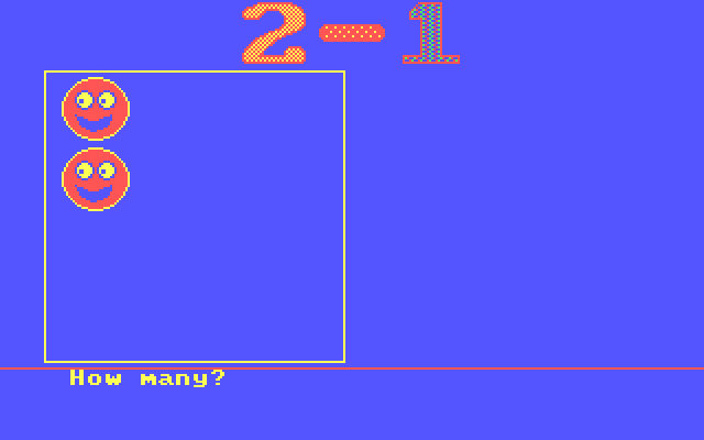 ArithMAGIC: Subtraction IBM PC/Compatibles Screenshot: Another problem.