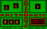 ArithMAGIC: Subtraction for IBM PC/Compatibles - Title screen.