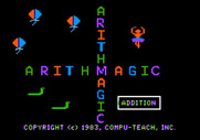ArithMAGIC: Addition for Apple II - Title screen.