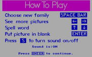 Roll-A-Word for IBM PC/Compatibles - Here's how to play the game...