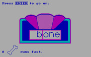 Roll-A-Word for IBM PC/Compatibles - A bone runs fast? Not sure that's right...